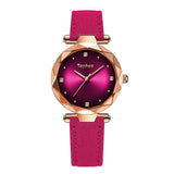 Colorful Leather Surface Starry Sky Wrist Watches
