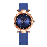 Colorful Leather Surface Starry Sky Wrist Watches